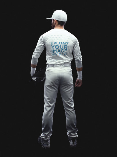 Baseball Uniform Builder - Full Body Back of a Man