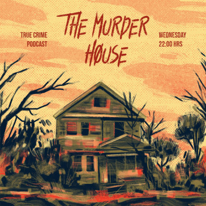 Podcast Cover Design Maker for True Crime Stories 4359