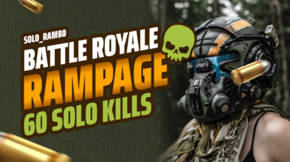 YouTube Thumbnail Template With a Battle Royale Gaming Theme 