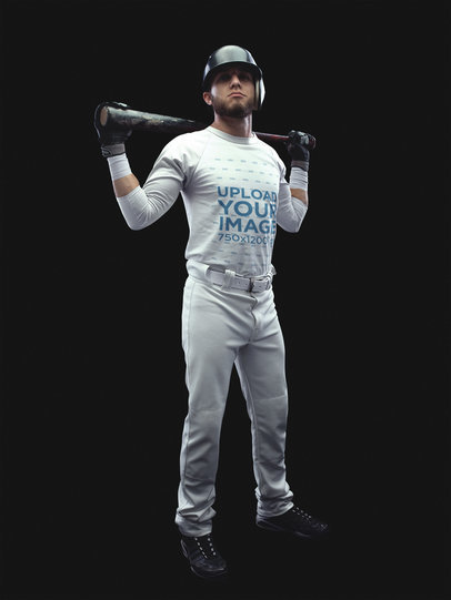 Custom Baseball Uniform Builder - Standing Batter