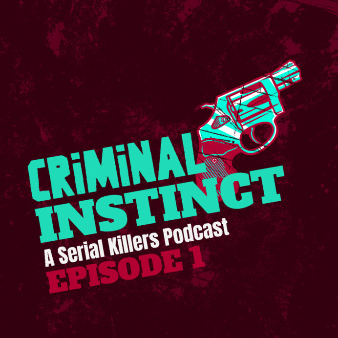 Placeit - True Crime Podcast Cover Maker With a Revolver Illustration