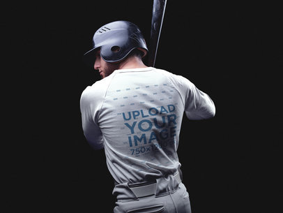 Custom Baseball Uniform Builder - Back of a Man