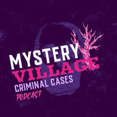 Mystery Podcast Cover Design Maker Featuring Spooky Graphics 4357i