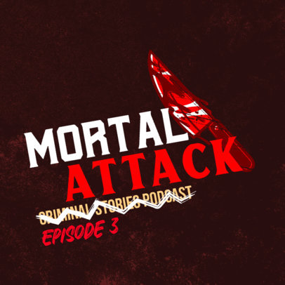 Podcast Cover Design Generator for Crime Stories 4357k