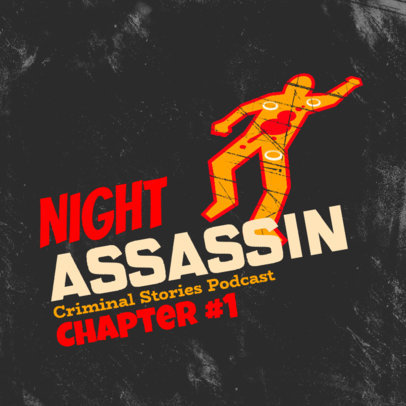 Crime-Themed Podcast Cover Maker Featuring a Bold Typeface 4357m
