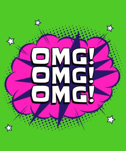 Quote T-Shirt Design Generator with a Comic Book Explosion Graphic