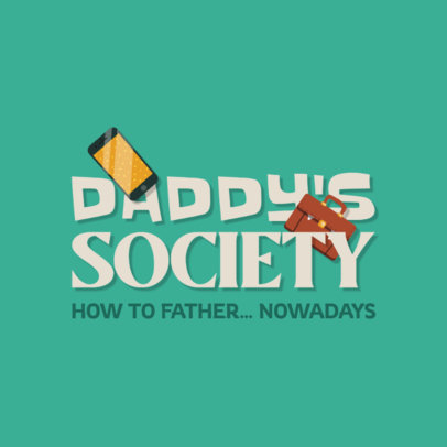 Podcast Logo Maker with a Parenting Theme for Fathers