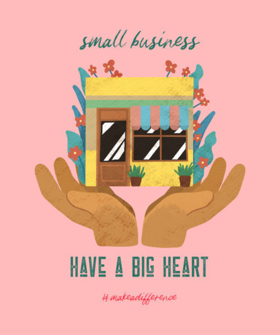 T-Shirt Design Generator for a Small Business Support Campaign 3695a