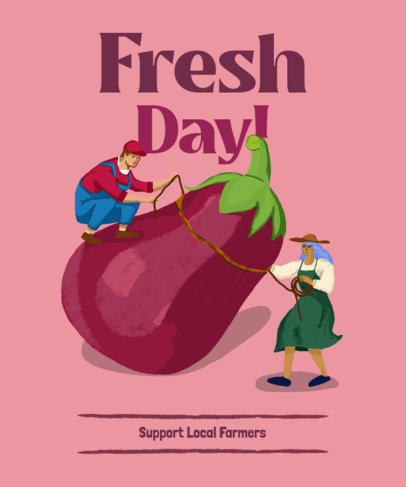 T-Shirt Design Creator with a Fun Graphic for Local Farmers 3694f