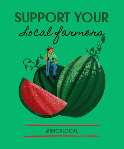 T-Shirt Design Maker Supporting Local Farmers 3694a