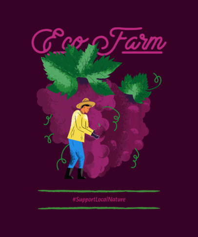 T-Shirt Design Maker Supporting Ecological Farms 3694e