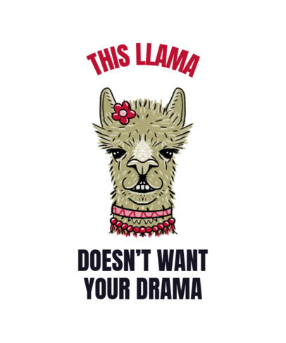 Funny T-Shirt Design Maker Featuring Quotes and Llamas 