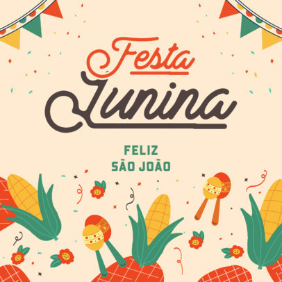 Instagram Post Maker for a Festa Junina Celebration Invite 3714