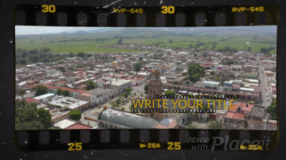 Slideshow Video Maker with a Film-Like Frame and a Travel Theme