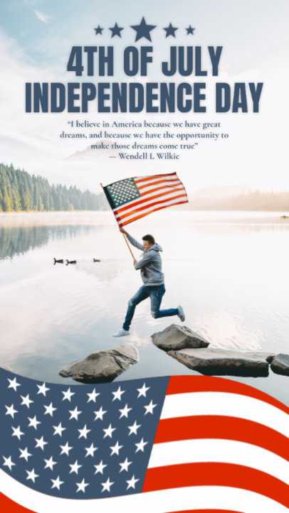 Instagram Story Generator Featuring a 4th of July Quote