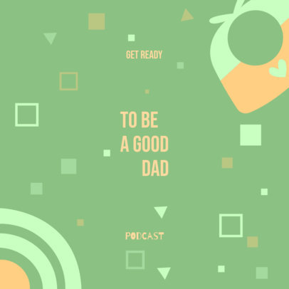 Podcast Cover Template for a Show Aimed at Young Dads 