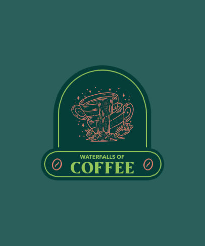 T-Shirt Design Template with Vintage Coffee Emblems 4002-el1