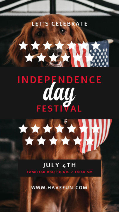 Instagram Story Design Generator for an Independence Day Festival Invitation 3994a-el1