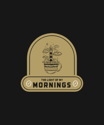 T-Shirt Design Maker Featuring a Surreal Coffee Cup Graphic 4002a-el1