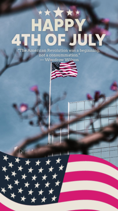 Instagram Story Template for a Happy 4th of July Greeting