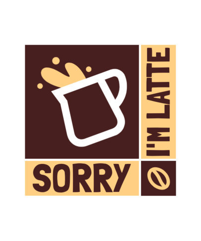 T-Shirt Design Generator with a Funny Quote for Coffee Enthusiasts