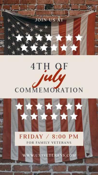 Instagram Story Design Maker to Invite to a 4th of July Commemoration 3994c-el1