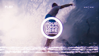 Intro Video Maker for Surfers Featuring a Retro VHS Filter 3040