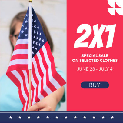 Instagram Post Ad Maker for a Promo on the 4th of July