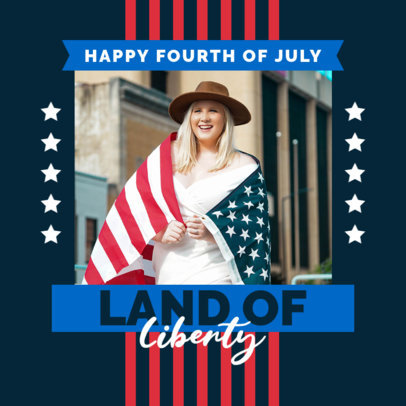 Patriotic Instagram Post Generator for USA's Independence Day