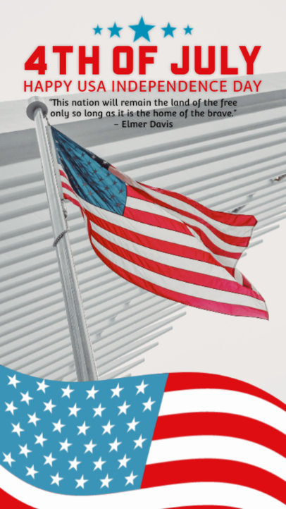 Instagram Story Creator with an American Independence Day Text