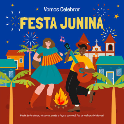 Instagram Post Maker with Joyful Festa Junina Graphics 3713e