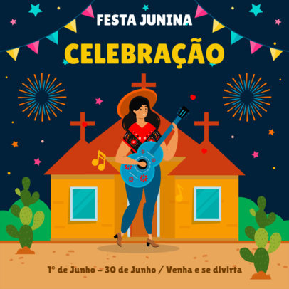 Instagram Post Generator for a Festa Junina Celebration 3713f