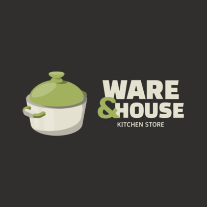 Logo Maker for an Online Kitchenware Store with a Pot Graphic