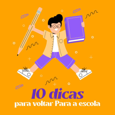 Instagram Post Maker for Going Back to School Tips 