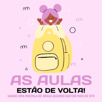 Instagram Post Template to Announce Back to School Deals 