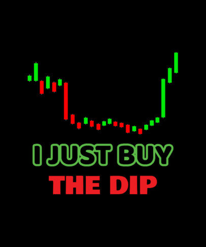 T-Shirt Design Maker Featuring a Cryptocurrency Chart