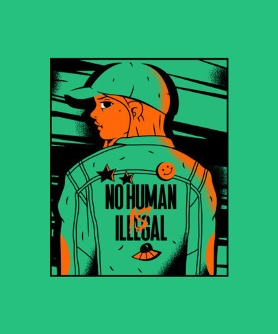 Quote T-Shirt Design Creator Featuring a Trendy Illustration of a Person