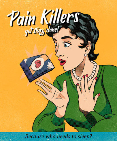 T-Shirt Design Generator with a Graphic Inspired by Vintage Medical Ads