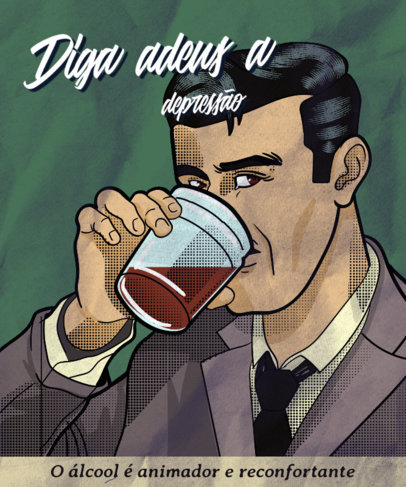 T-Shirt Design Maker with an Ironic Vintage Ad Graphic