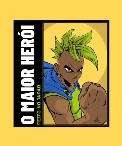 T-Shirt Design Maker with a Dragon Ball-Inspired Illustration