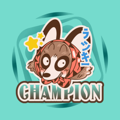 Gaming Logo Generator with a Fox Inspired by Dragon Ball