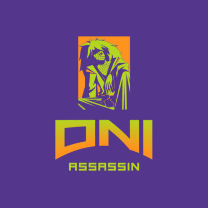 Gaming Logo Maker with a Character Graphic Inspired by a Naruto Villain