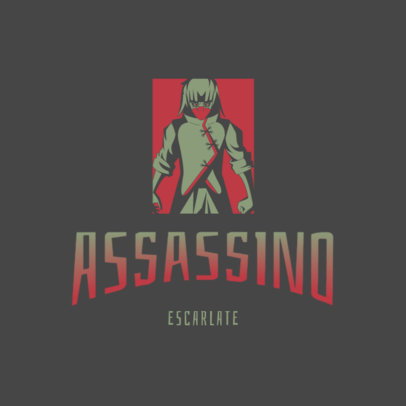 Logo Generator Featuring an Anime Assassin Inspired by Naruto 