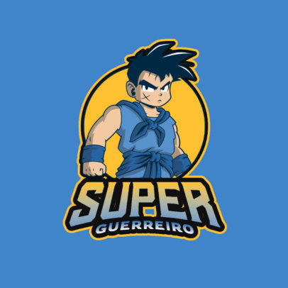 Gaming Logo Maker Featuring a Character Inspired by Yamcha from Dragon Ball