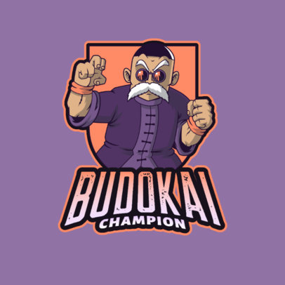 Dragon Ball-Inspired Logo Creator with a Character Inspired by Master Roshi 4378i