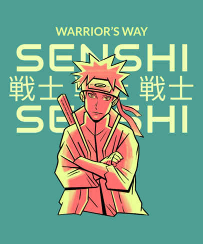 T-Shirt Design Generator with an Illustration Inspired by Naruto