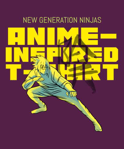 Anime T-Shirt Design Creator with a Ninja Character Graphic