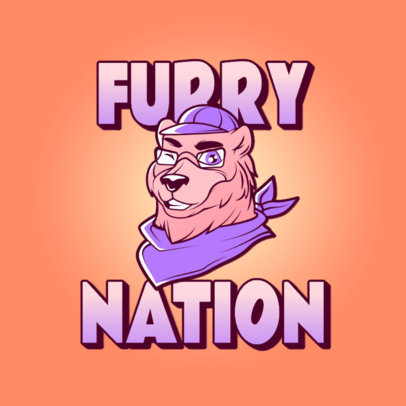 Logo Maker for Gamers Featuring Illustrated Furry Characters