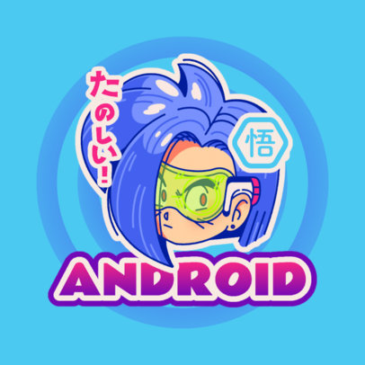 Logo Generator with a Graphic Inspired by Dragon Ball's Androids