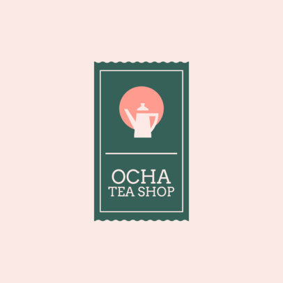 Tea Shop Logo Maker Featuring Minimal Teapot Icons 
